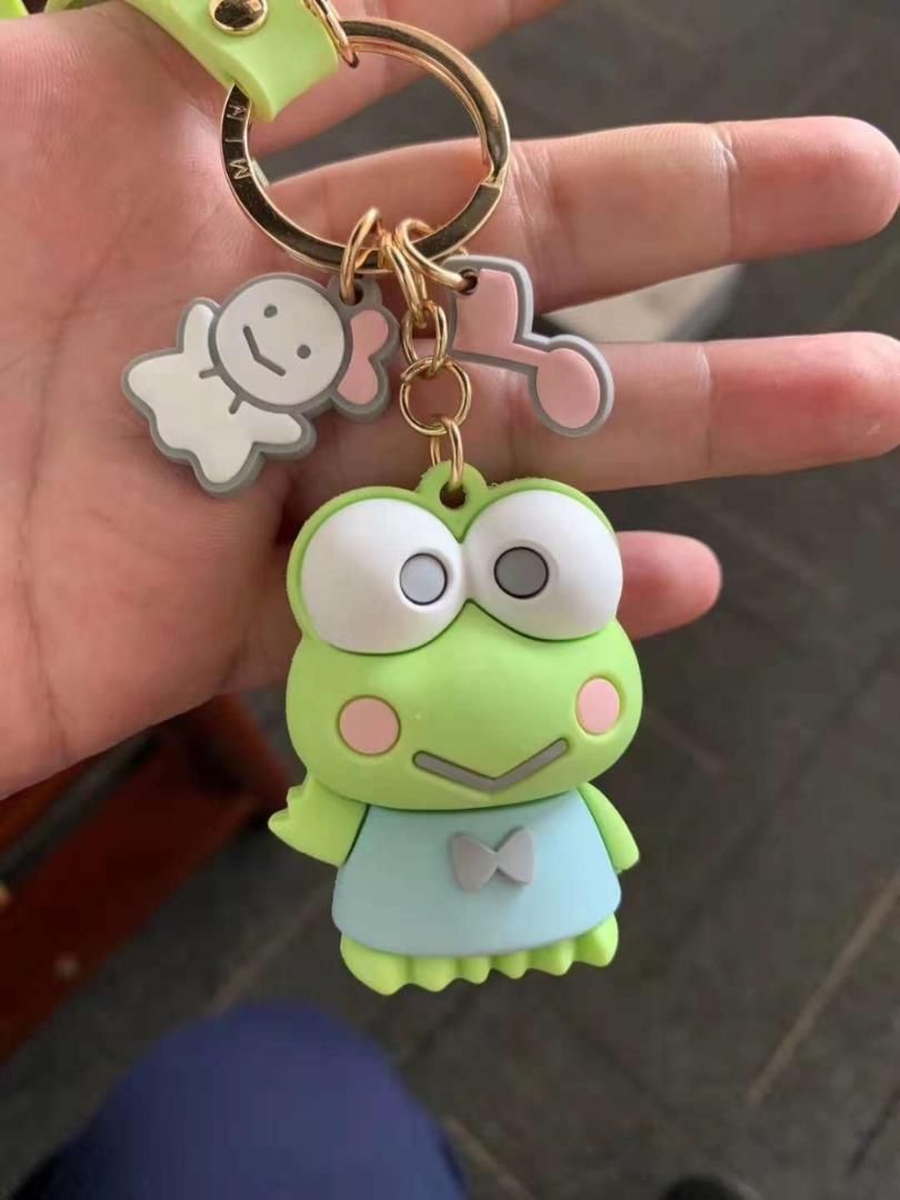 2019 Keychain BTS BT21 Keroppi Frog Hello Kitty 3D Christmas Keychain