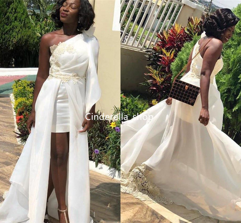 White Organza Prom Dress