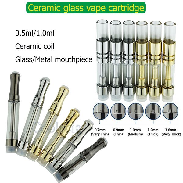 Best 100 Original Glass Ceramic Vape Cartridge 4*intake Hole Atomizer