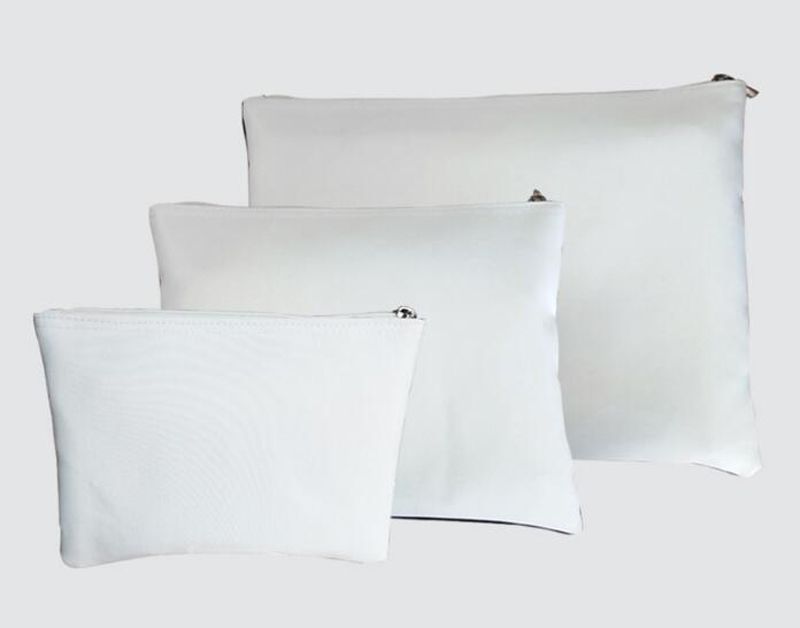 2020 New Arrival Sublimation Blank Canvas Cosmetic Bag With Single Sids