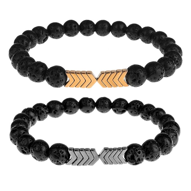 Natural LAVA STONE JASPER Guérison de perles bracelets hommes femmes Diffuseur Bracelet