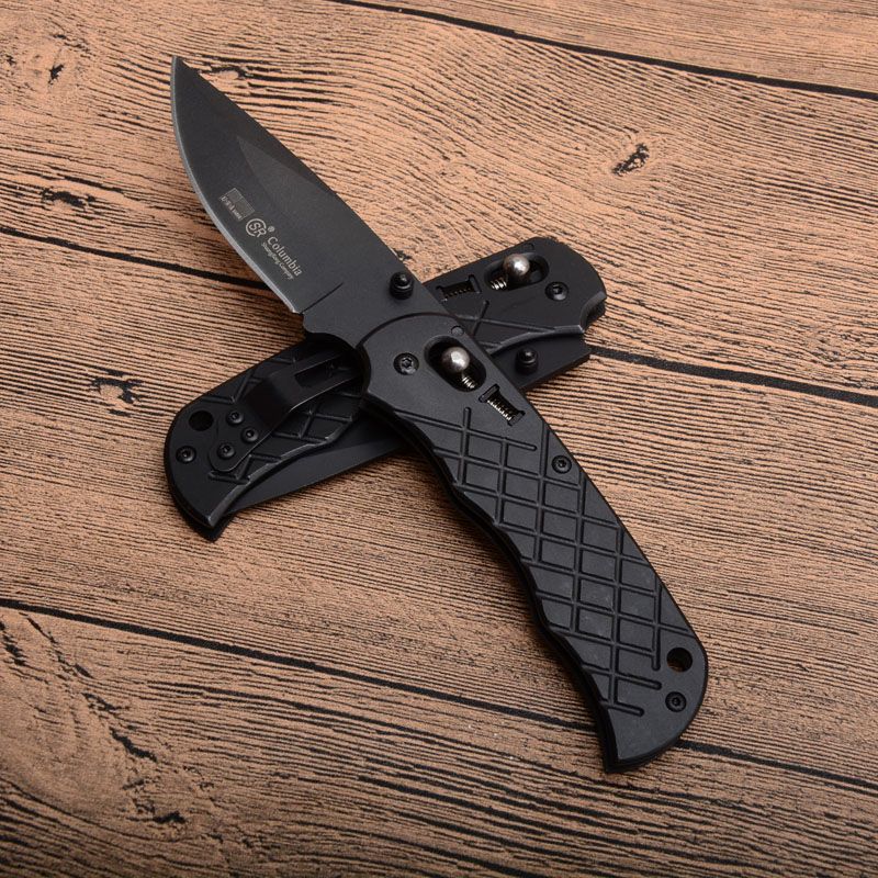 Promotion Small EDC Pocket Folding Knife 440C Black Oxide Drop Point