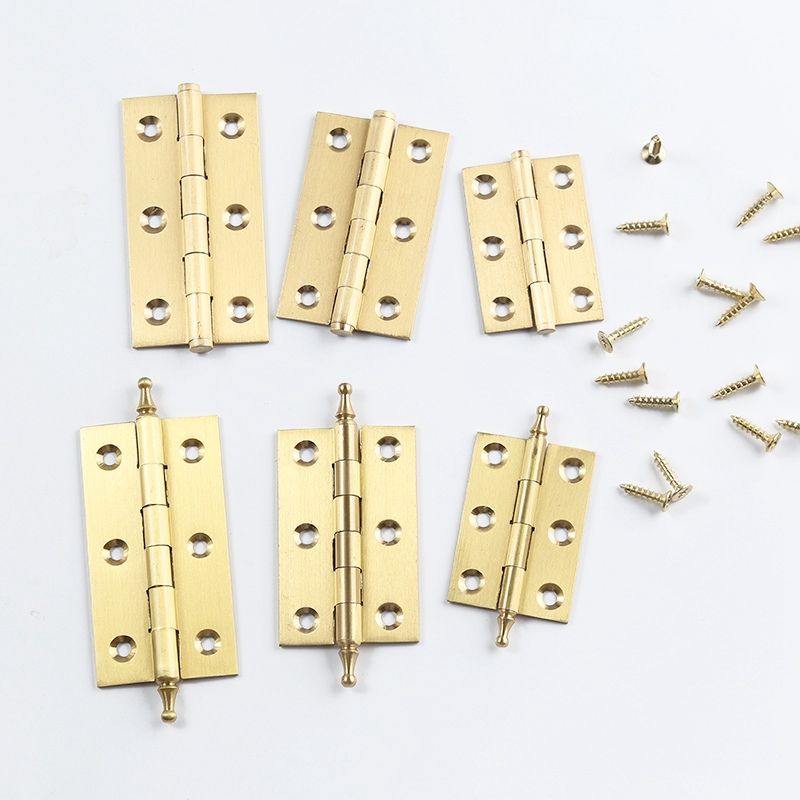 2020 Brushed Brass Decorative Door Hinges Gold Kitchen Cupboard