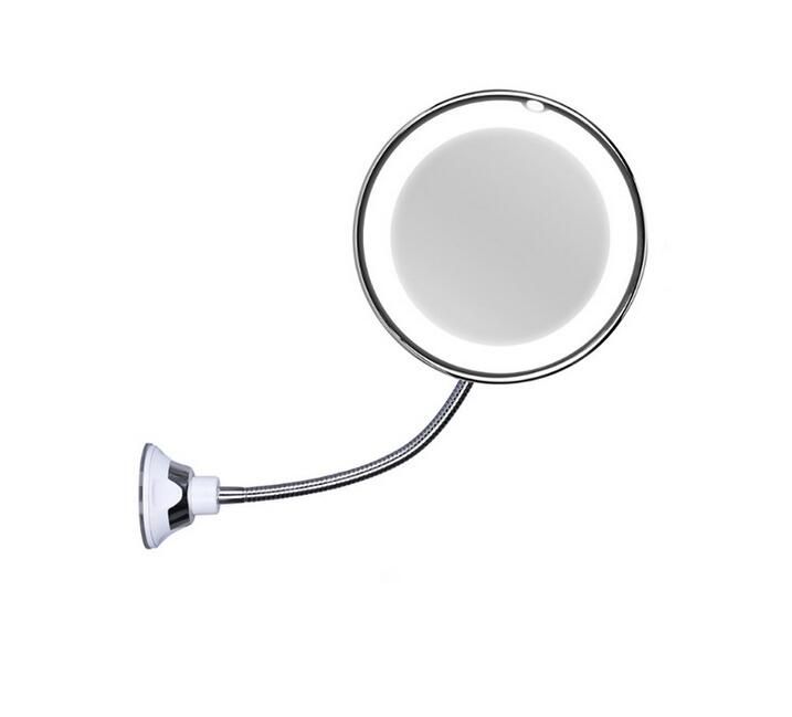 New 360 Degree Folding Bathroom Makeup Mirror With Led 5x 10x Magnifying Wall Mount Vanity
