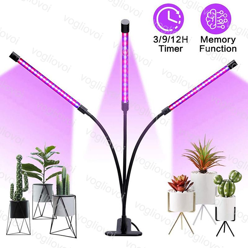 Dimmable Led Grow Light 15w Plant Lamps With Clip Auto Turn On Dimmable Led Grow Light 15w Plant Lamps With Clip Auto Turn On Function 20 Lamp Plants Red Blue Dhl 300 Watt Lights