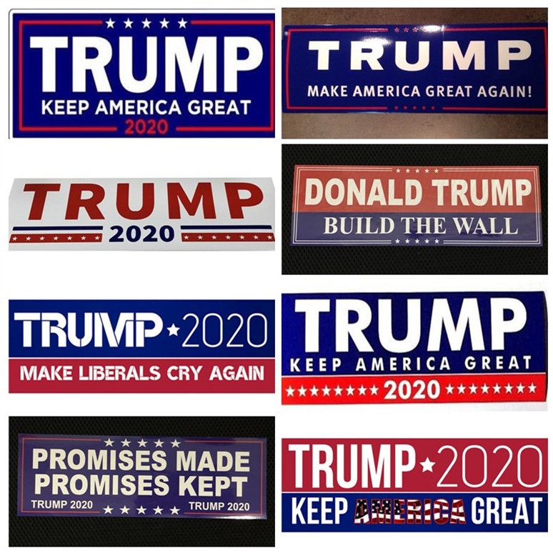10PCS Donald Trump For President 2020 Bumper Sticker Build The Wall 