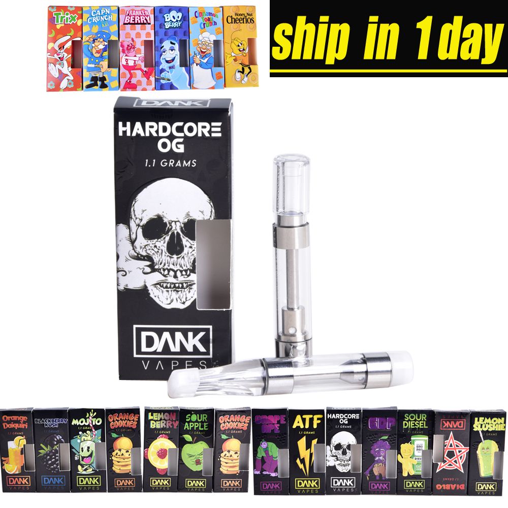 Dank Vapes Cartridge G5 Push 0.8ml 1.0ml Ceramic Coil 510 Vape Thick