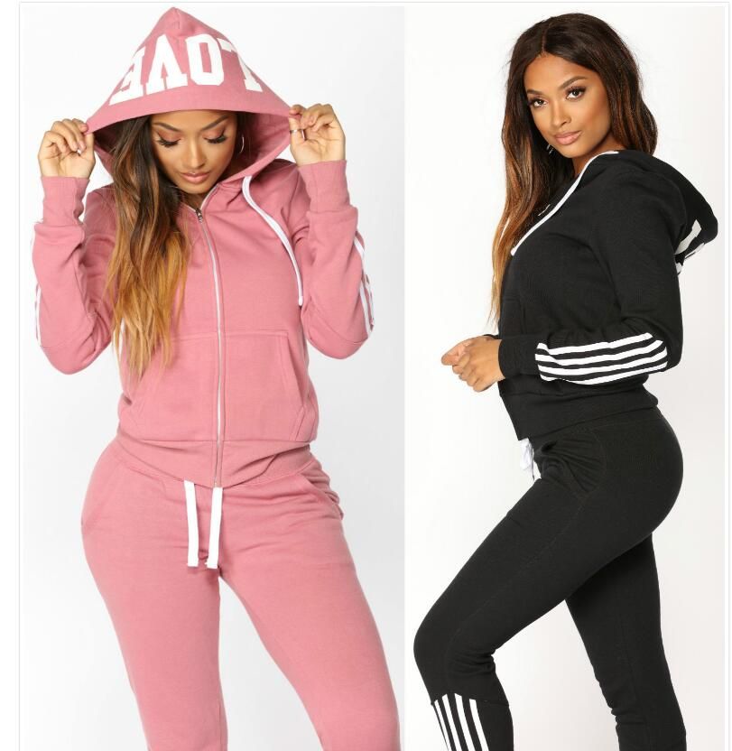 Zweiteiler Trainingsanzug Für Frauen Elegantes Top Und Hosen Set 2018 Womens Casual Trainingsanzüge Fitness Herbst Outfits Zweiteiler Trainingsanzug Für Frauen Elegantes Top Und Hosen Set 2018 Womens Casual Trainingsanzüge Fitness Herbst Outfits