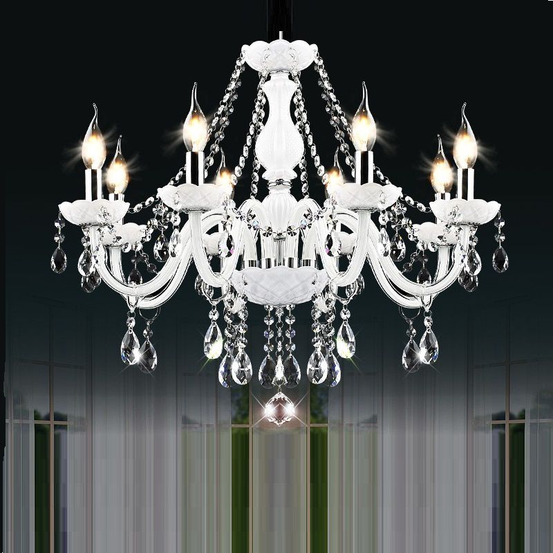 Modern White Crystal Chandelier Lights Lamp Chandeliers For Bedroom Modern White Crystal Chandelier Lights Lamp Chandeliers For Bedroom Living Room Fixture Light Res De Crista Lighting Ceiling Fixtures