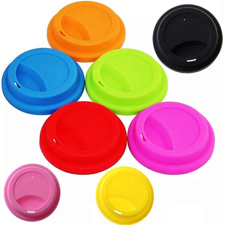 9cm Reusable Silicone Cup Lids Food Grade Round Anti Dust Spill Proof