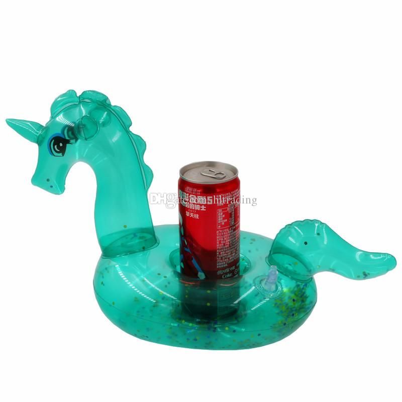 Inflatable Unicorn Floating Drink Can Cup Holder Hot Tub Swimming Pool Beach