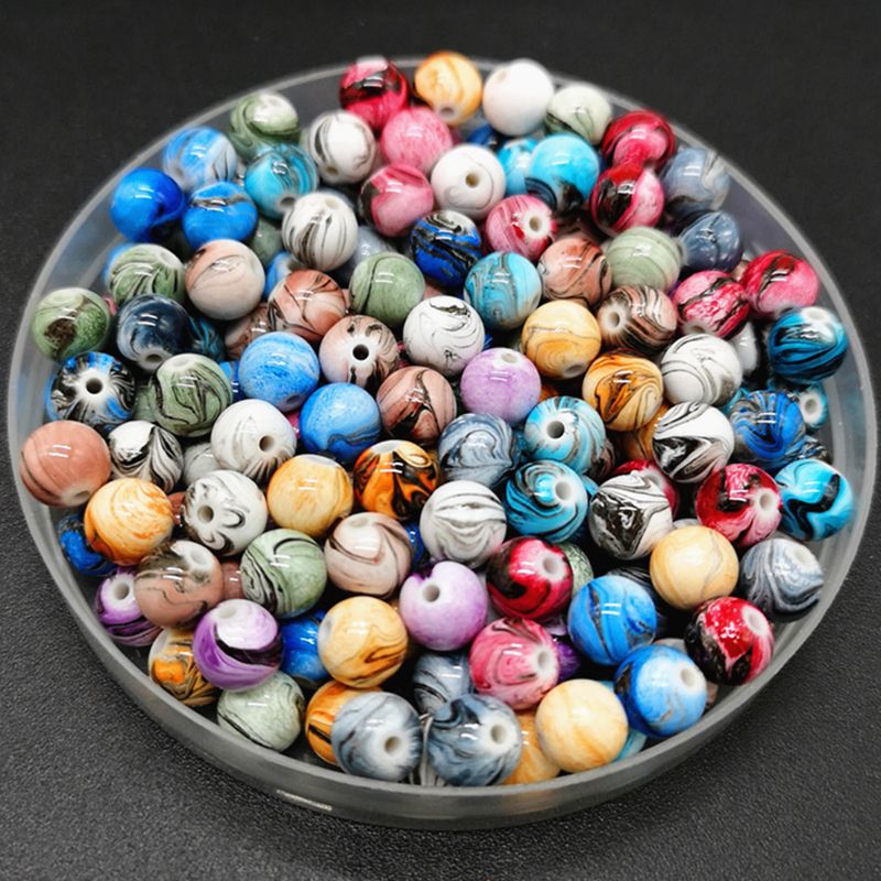 2020 8mm 20mm Round Shape Beads Jewelry Making Acrylic Beads Multicolor