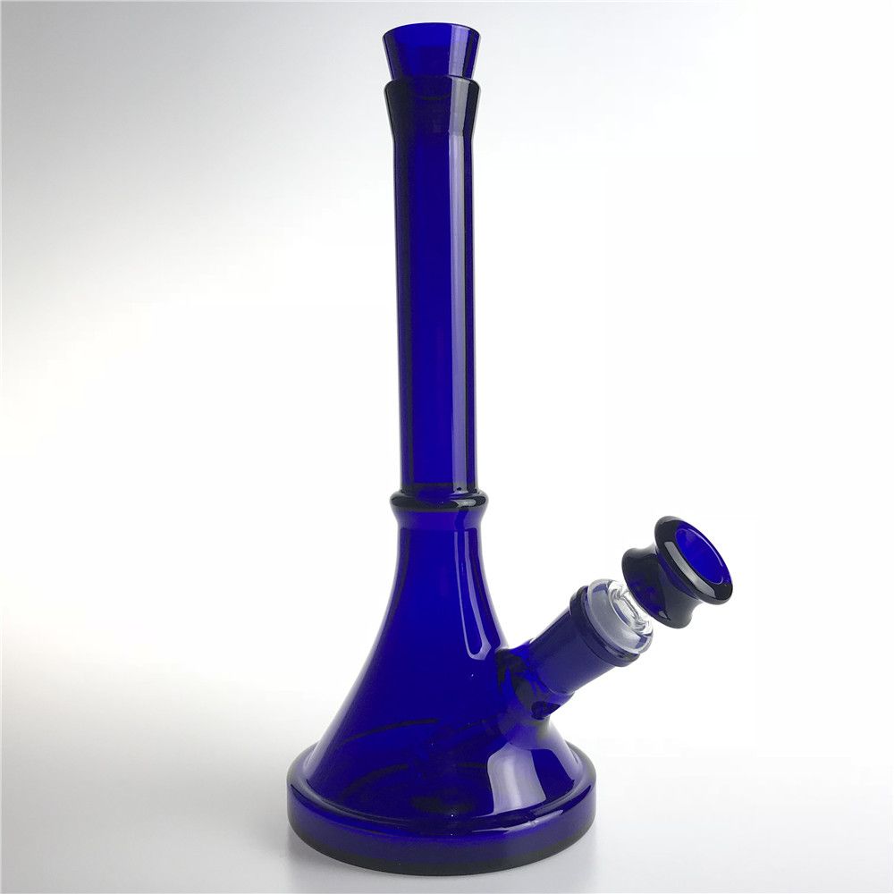 2020 New 9.5 Inch Blue Glass Vase Bong Bowl Water Bongs With Glass