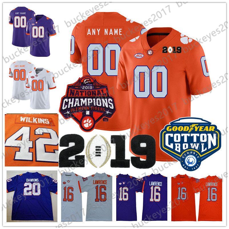 Custom Clemson Tigers NCAA College Football Champions Any Name Number