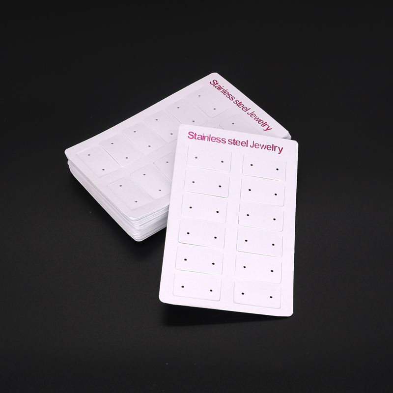 Necklace Cards Earring Display Cards for Ear Studs 2 100pcs 4.5x10.8cm Colorful Paper Cards Printing Jewelry Necklace Bracelet Hang Tag Jewelry Display Cards Label Tag Bags Earring Card Holder