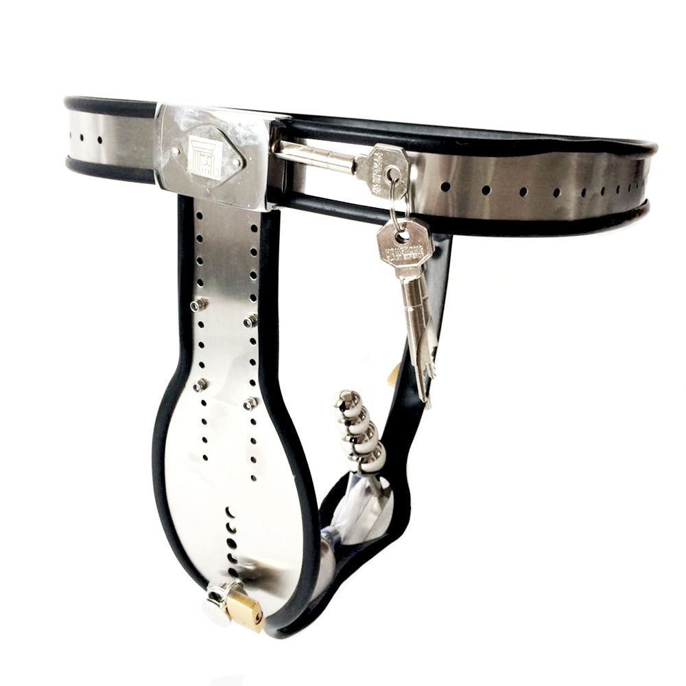 Stainless Steel Male Underwear Chastity Belt Wit