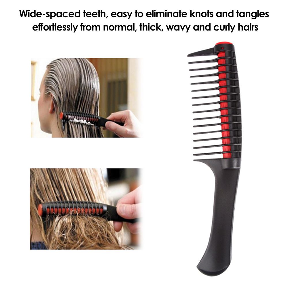 Wide Tooth Comb Detangling Hair Brush Hairdressing Salon Anti Static Plastic Hair Comb