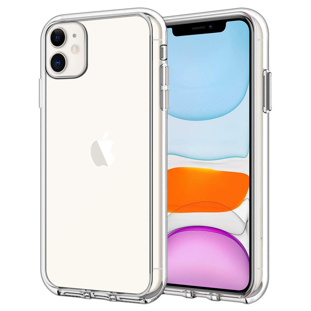 For Iphone 11 Case Crystal Clear Case Slim Soft TPU Hard PC Back Cover ...