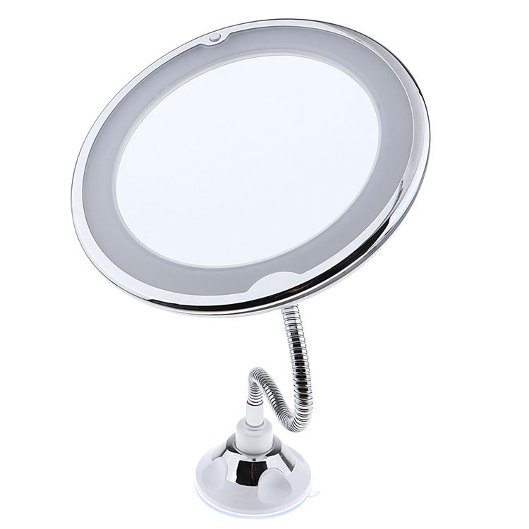 Flexible Makeup Mirrors 360 Rotation Gooseneck 10x Magnifying Led Lighted Bathroom Shaving Mirror Adjustable Bendable Dhl