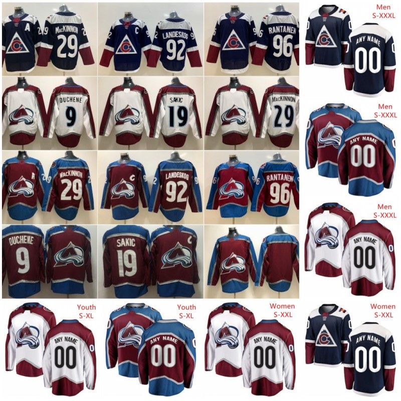 Custom Colorado Avalanche Jersey Any Number Name Men Women Youth Kid