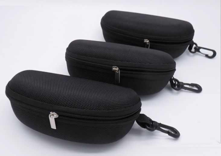 2019 Black Sunglasses Box With Hook Hanger Zipper Glasses Case For Big