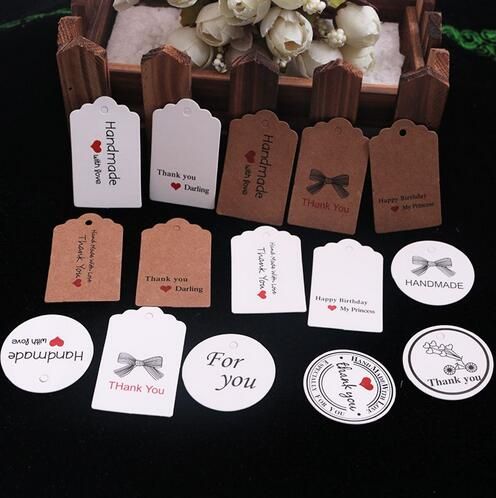 2020 Kraft Paper Lovely Gift Tags DIY Handmade Price Tags Bags Baking Packing Labels For Flower