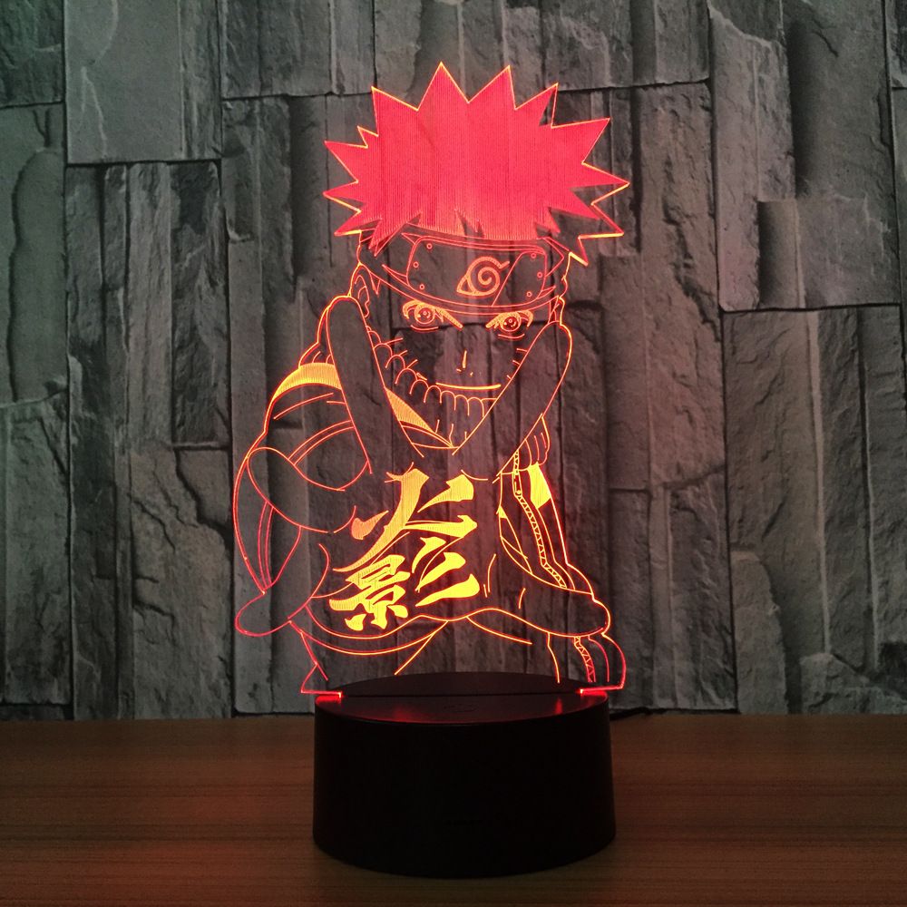 2019 Naruto Hokage Naruto Uzumaki Ninja 3d Night Light Creative