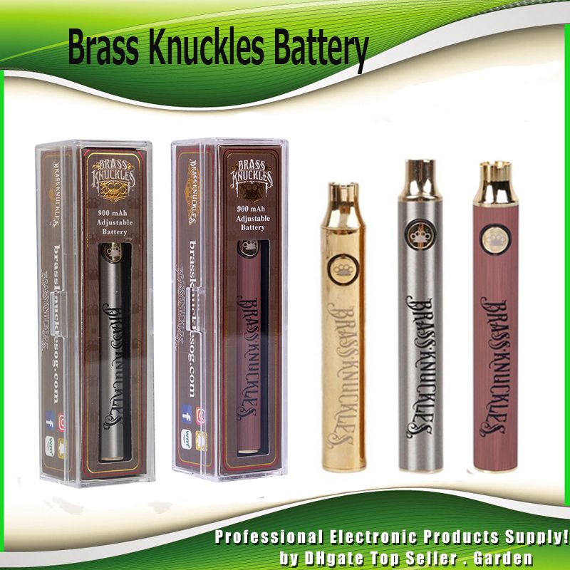 Brass Knuckles Battery 650mAh Gold 900mAh Wood Adjustable Variable