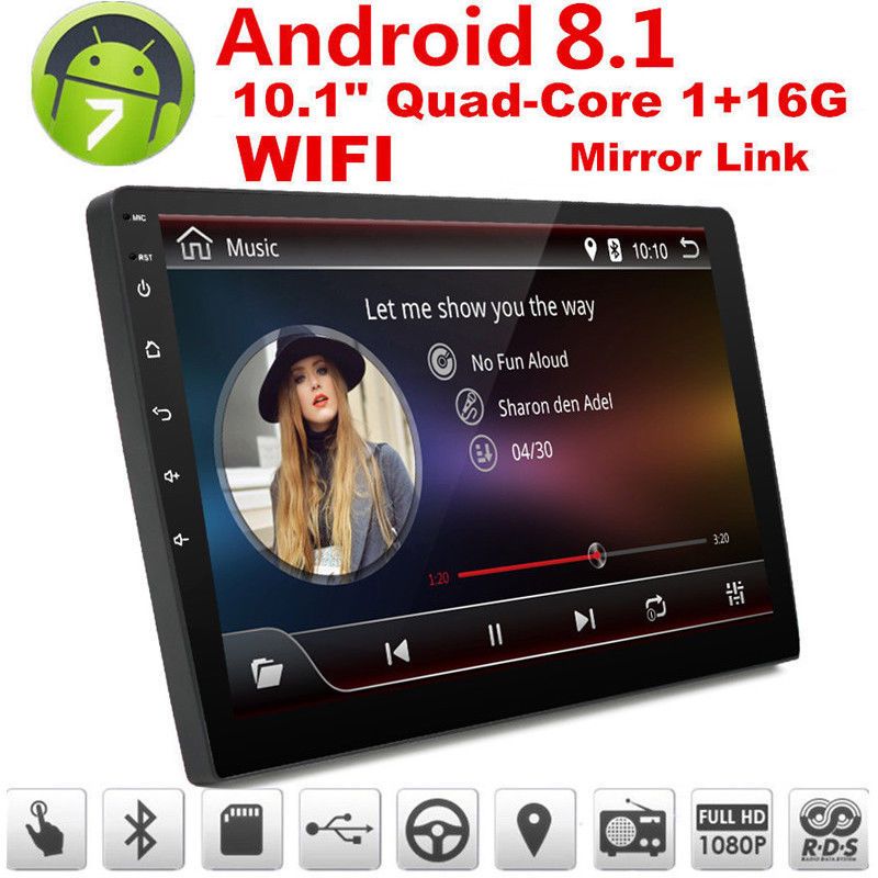 10.1in Car Android Bluetooth Stereo Radio 2 DIN Player GPS Wifi