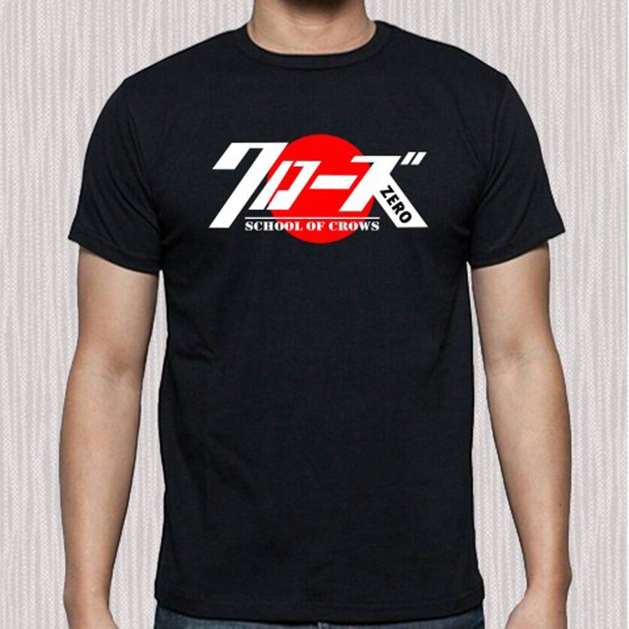 crows zero action movie japan symbol men s black t shirt size s to