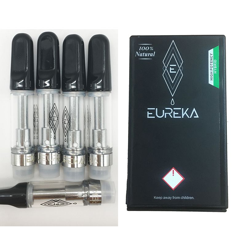 Newest Eureka Cartridges Empty Vape Carts 510 Thread Battery Atomizers 0.8ml 1.0ml 2.0mm Thick