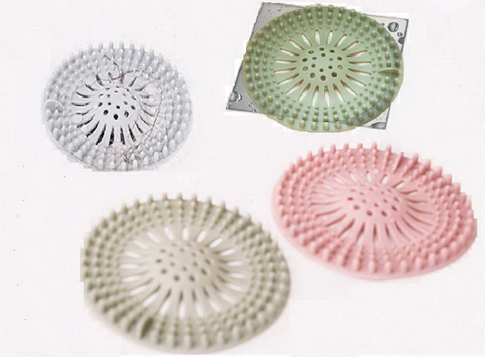 Drain Hair Catcher Bath Stopper Plug Sink Strainer Filter Silicon Kitchen Sink Filter Cover Basin Drainage