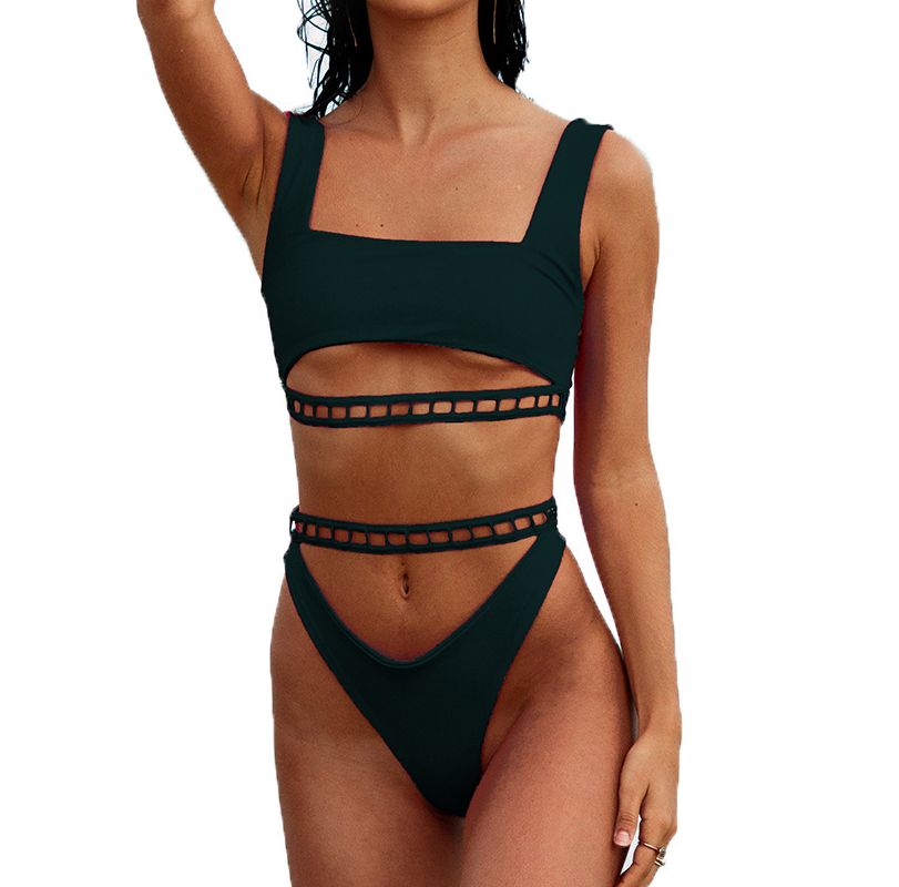 black high cut bikini