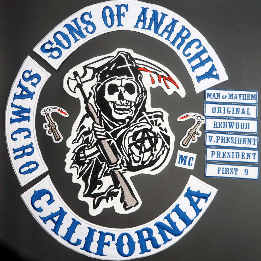 2021 2015 Original Son Of Jacket Back Embroidered Anarchy Patch