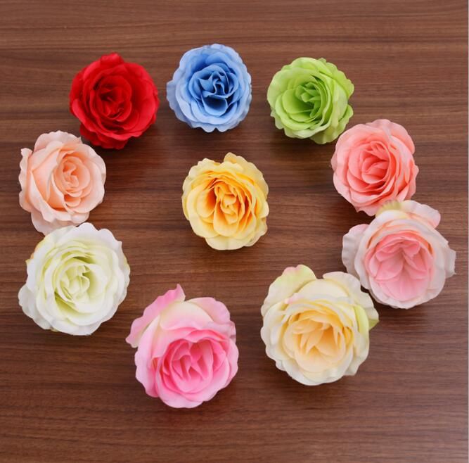 Party Supplies 10cm Artificial Flowers For Decoration Silk Rose