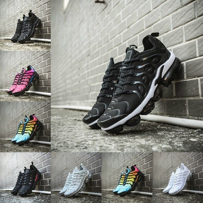 Großhandel 2019 neue tn plus schuhe volt hyper violett blau männer frauen laufschuh günstige dreifach weiß schwarz rot trainer air tn kissen Günstiges Angebot Großhandel Dunkelblau Weiß Schuhe Herren