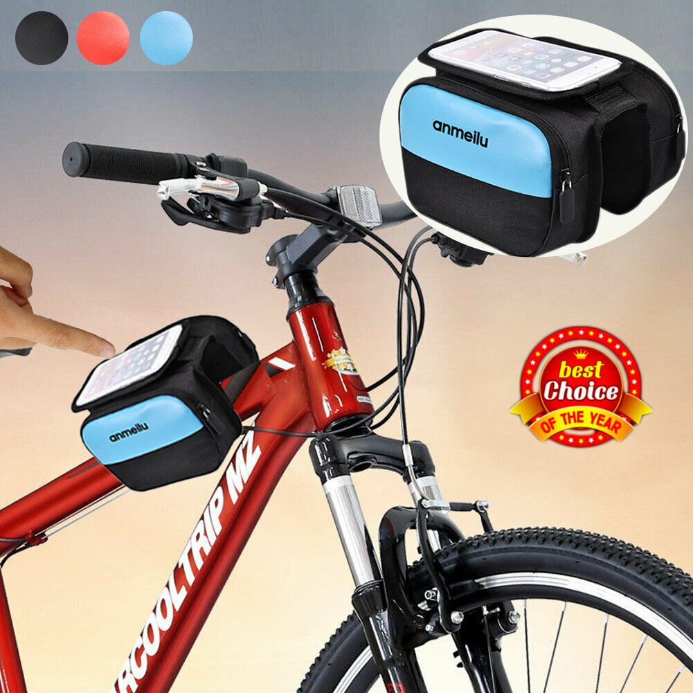 Outdoor Bike Handlebar Bag Bicycle Pannier Frame Tube Cycling Pouch Front Basket