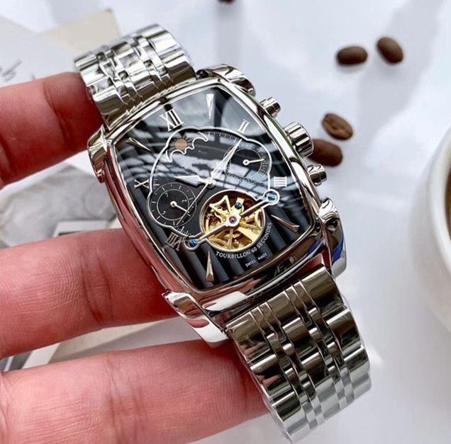High Quality Rectangular Stainless Steel Luxury Designer Men'S Watch