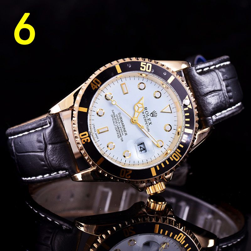 NEWAAARolex High quality Famous Top Watches 40mm Mens Womens Watch Leather belt Men Sports Watch Women Gift NO Box A33