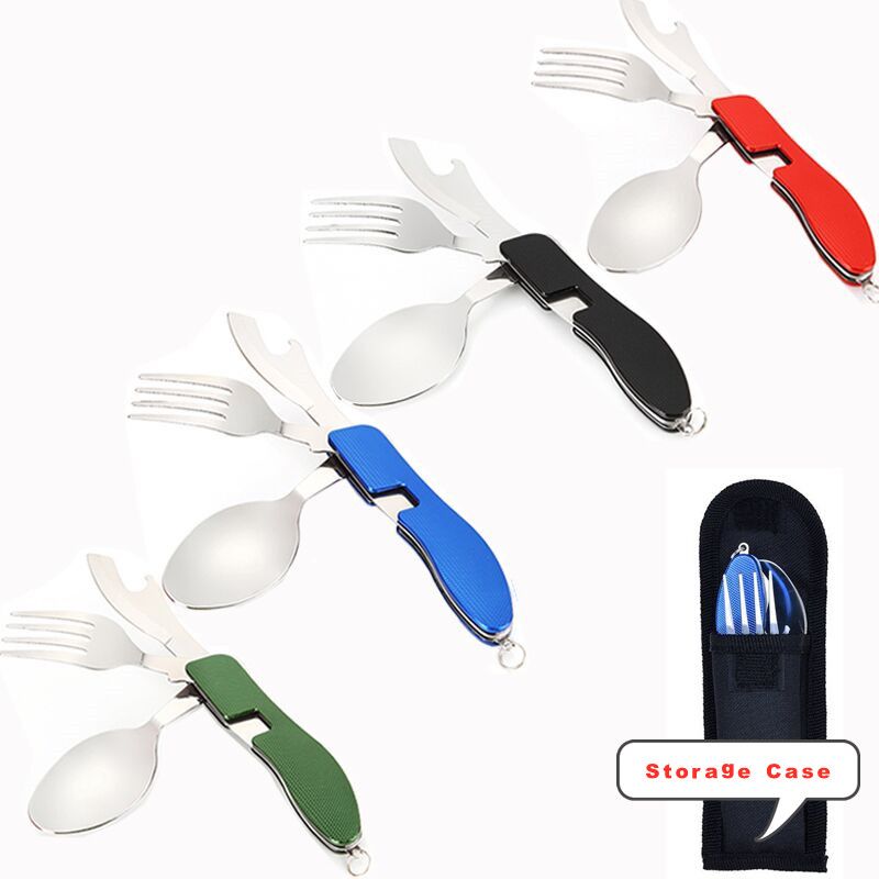 Light Weight Titanium Spoon Fork For Outdoor Camping Tableware FE