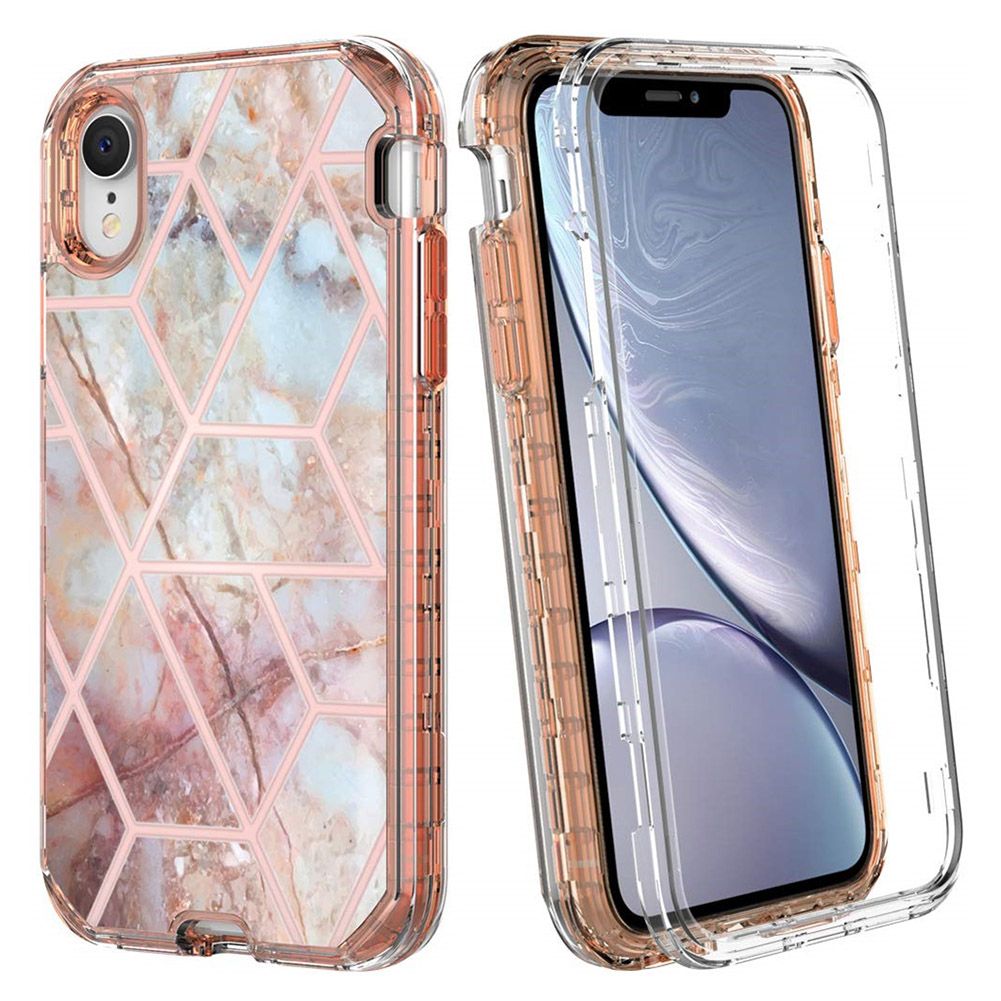 Marble Case For Iphone XR Luxury Heavy Duty Shockproof Full Body