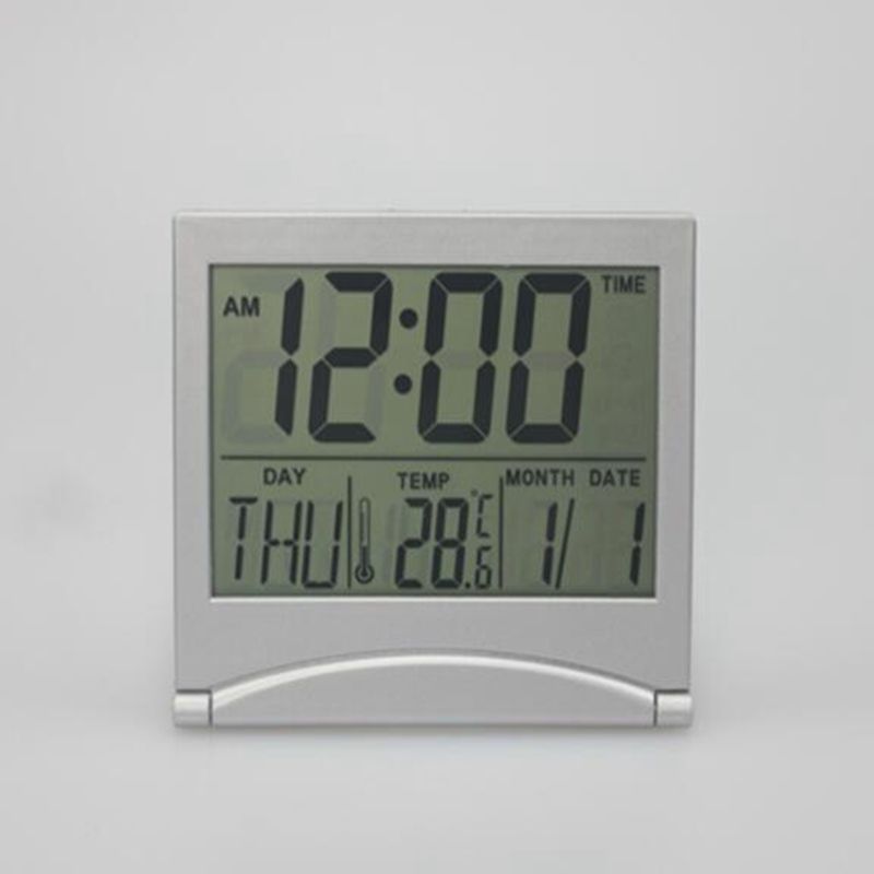 2021 New Mini Folding Table Calendar Electronic Clock Ultra Thin Travel