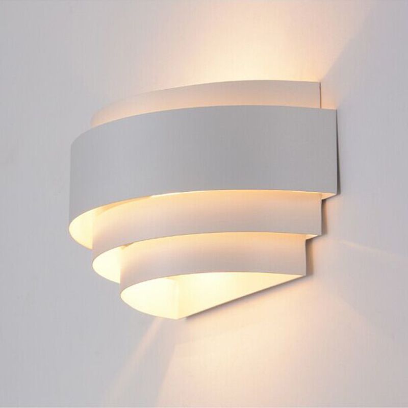 Modern Iron Led Wall Lamp Bedroom Beside Light Home Indoor Decoration Lighting Corridor Creative Sconce Ac85 265v R27