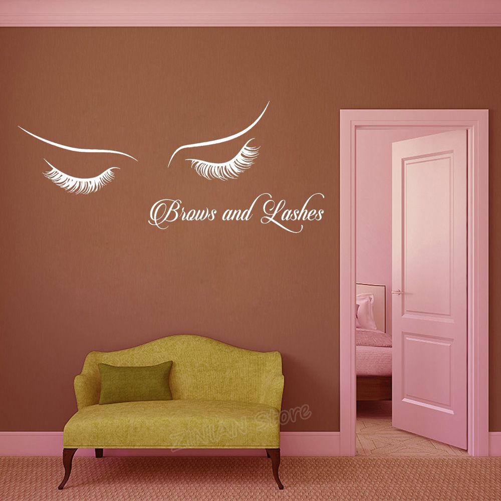 Brows And Lashes Wall Sticker Poster Home Decor Bedroom Beauty Salon