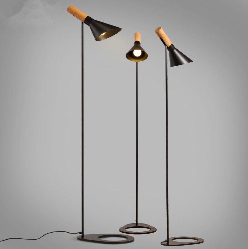 Jess Simple Floor Lamp Modern Standing Light Metal White Black E27 Led Bulb For Living Room Folding