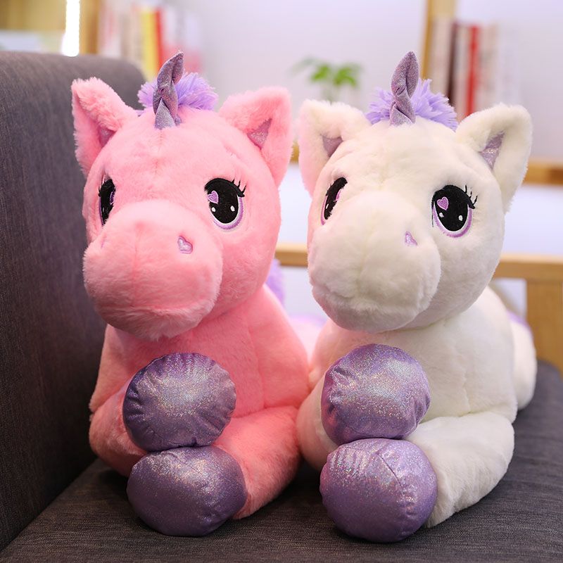 2021 Giant Unicorn Stuffed Animals Toys Rainbow Horse Fantastic Purple