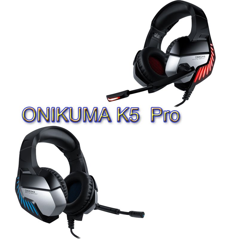 Onikuma K5pro Casque Ps4 Gaming Headset Pc Gamer Bass Headphones