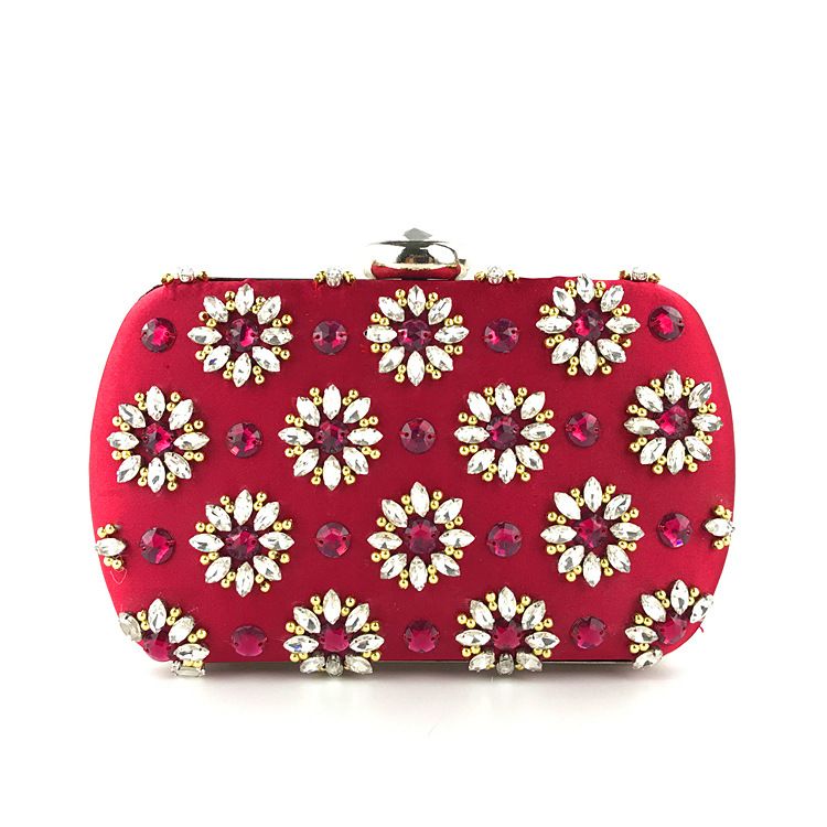 pour soir/ée perles mariage f/ête strass mari/ée sacs pour bal Pochettes /à fleurs /él/égantes en satin pour femme sac /à main
