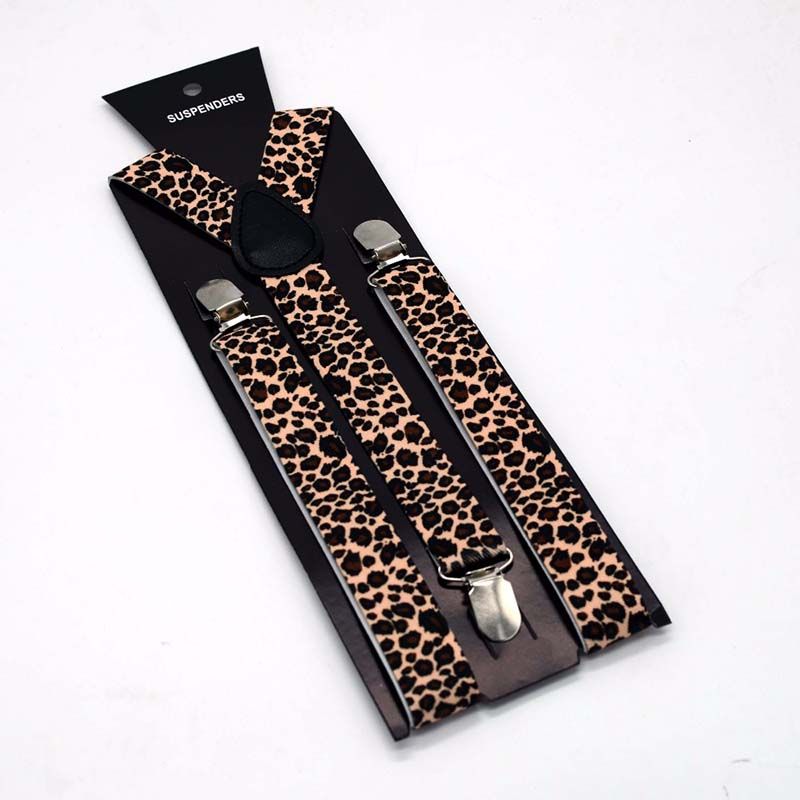 Tirantes con estampado de leopardo Conjunto de corbata de lazo Brace conjunto de corbata sexy para jóvenes como regalo de navidad Pantalones para Tirantes con estampado de leopardo Conjunto de corbata de lazo Brace conjunto de corbata sexy para jóvenes como regalo de navidad Pantalones para