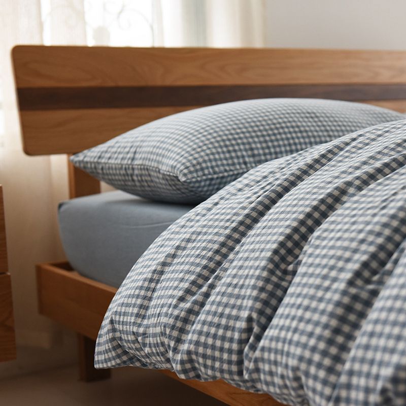 100 Cotton Plaid Check Bedding Sets Bed Linen Simple Stripe White Black Pink Sheet Duvet Cover 4pcs Home Textile King